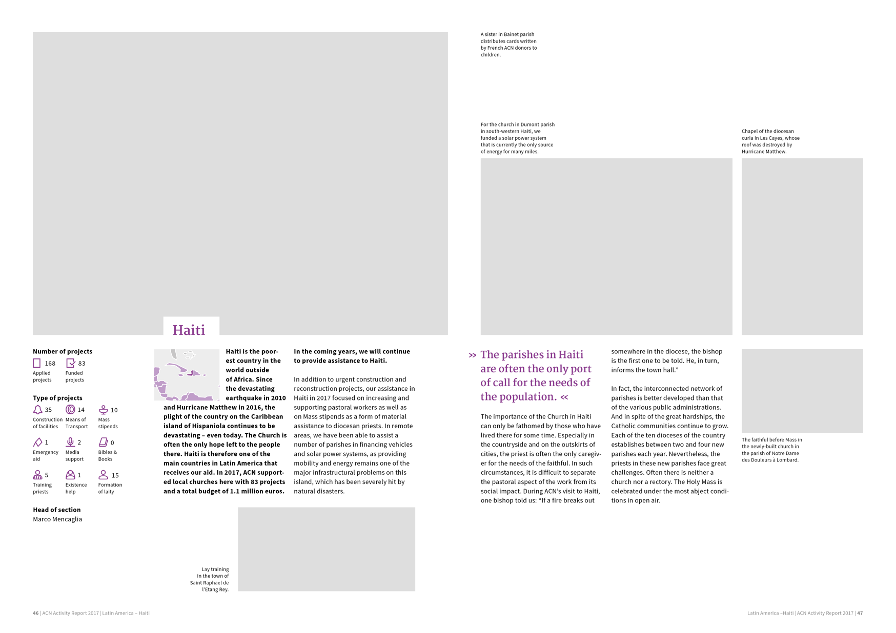 Die Basics: Typografie als Leitfaden für Blickrichtung und Lesbarkeit. Klarheit durch Weißraum und vereinzelte Auszeichung bei Zitaten sowie Icons